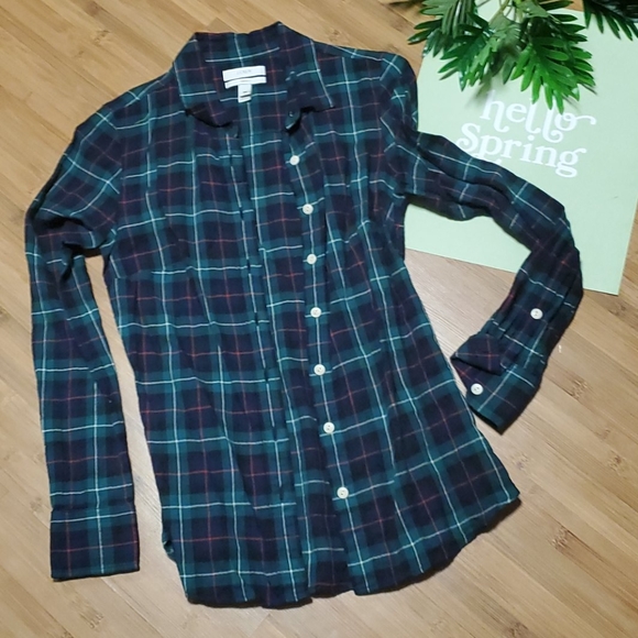 J CREW PERFECT PLAID BUTTON DOWN - Picture 2 of 8